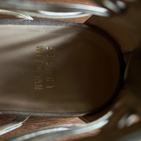 Gold Leather Gladiator Sandals - Picture 4 of 5